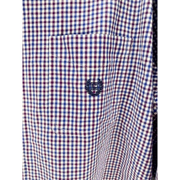 Chaps Easy Care Gingham Check Button Down Shirt Men’s Size XL Preppy Office - Picture 7 of 10